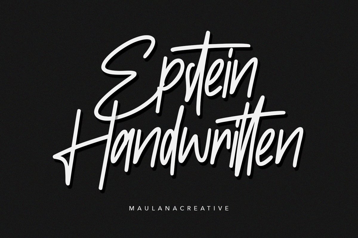 Epstein Signature Handwritten Handmade Font example image 1