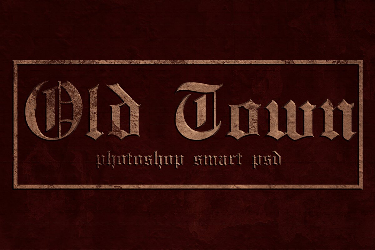 Old Town - Photoshop Text Template example image 1