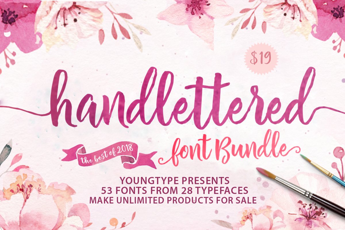 Handlettered Font Bundle example image 1