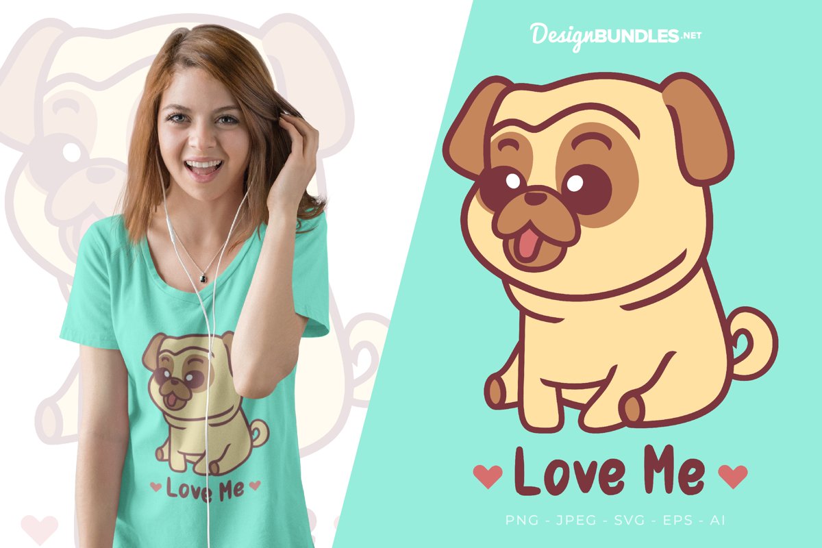 Love Me, Please Vector Illustration For T-Shirt Design example image 1
