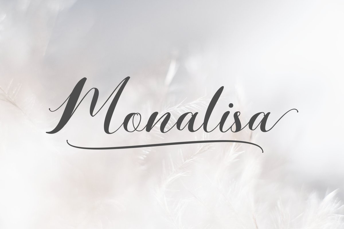 Monalisa // Script Calligraphy example image 1