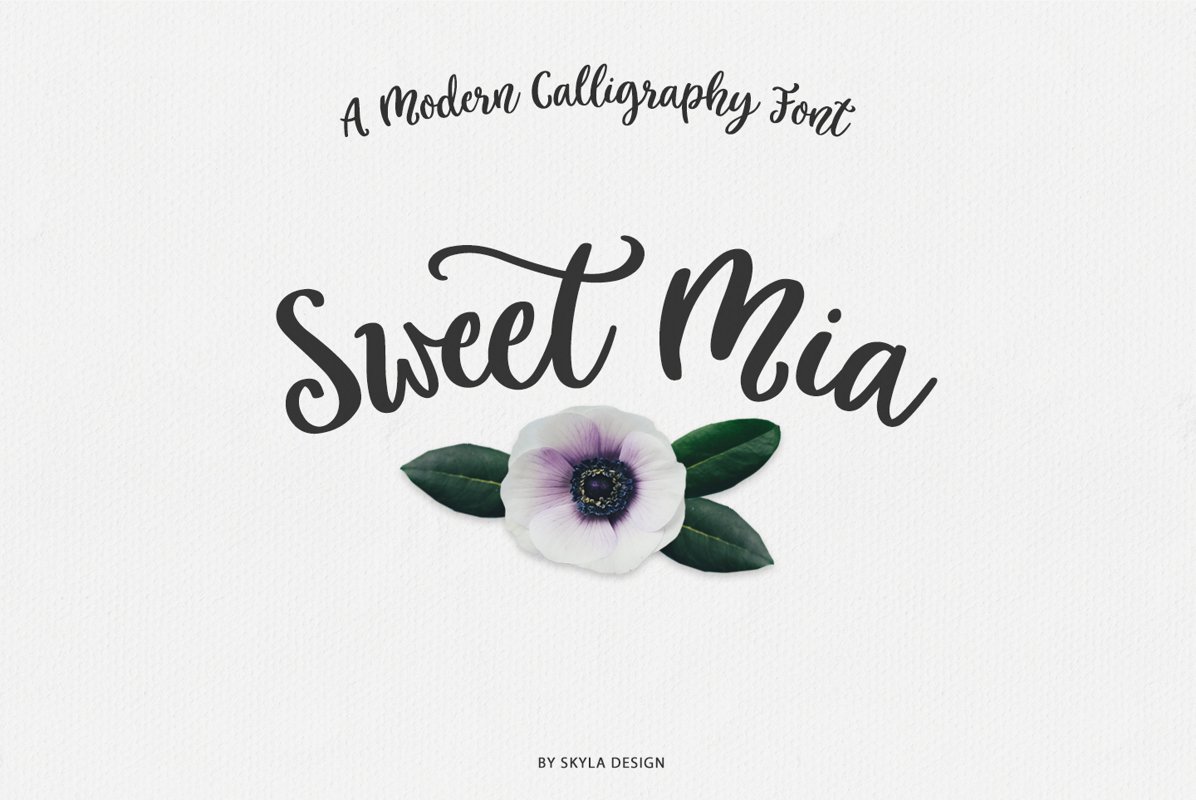 Modern calligraphy font, Sweet Mia example image 1