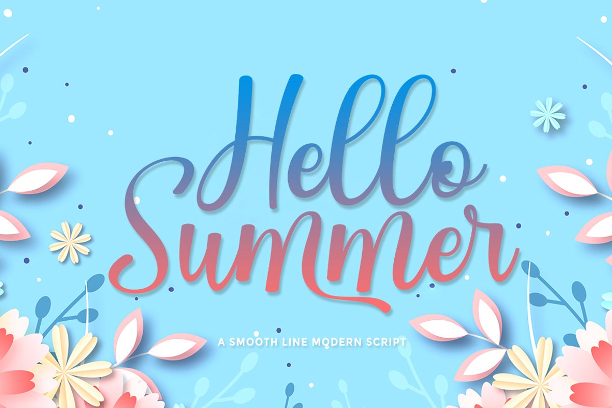 Hello Summer|Beauty font example image 1