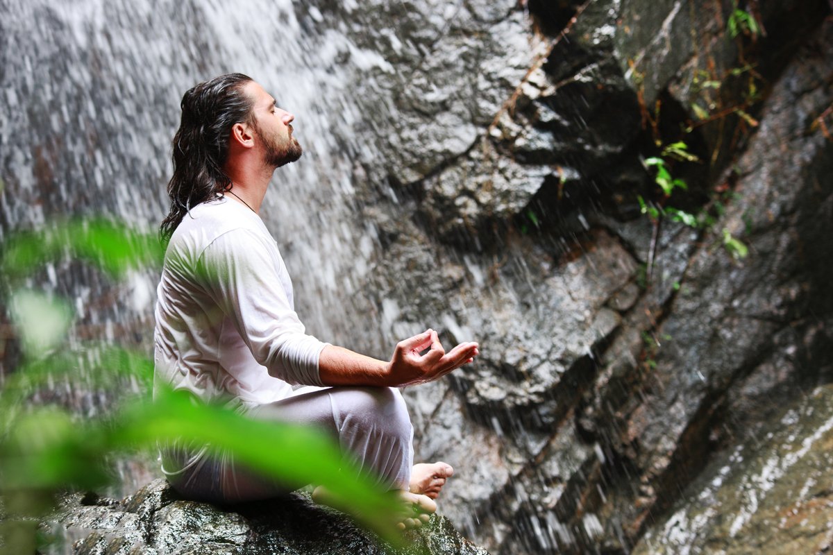 Man doing meditation yoga example image 1