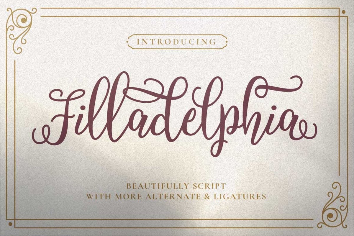 Filladelphia - Beauty Elegant Script example image 1