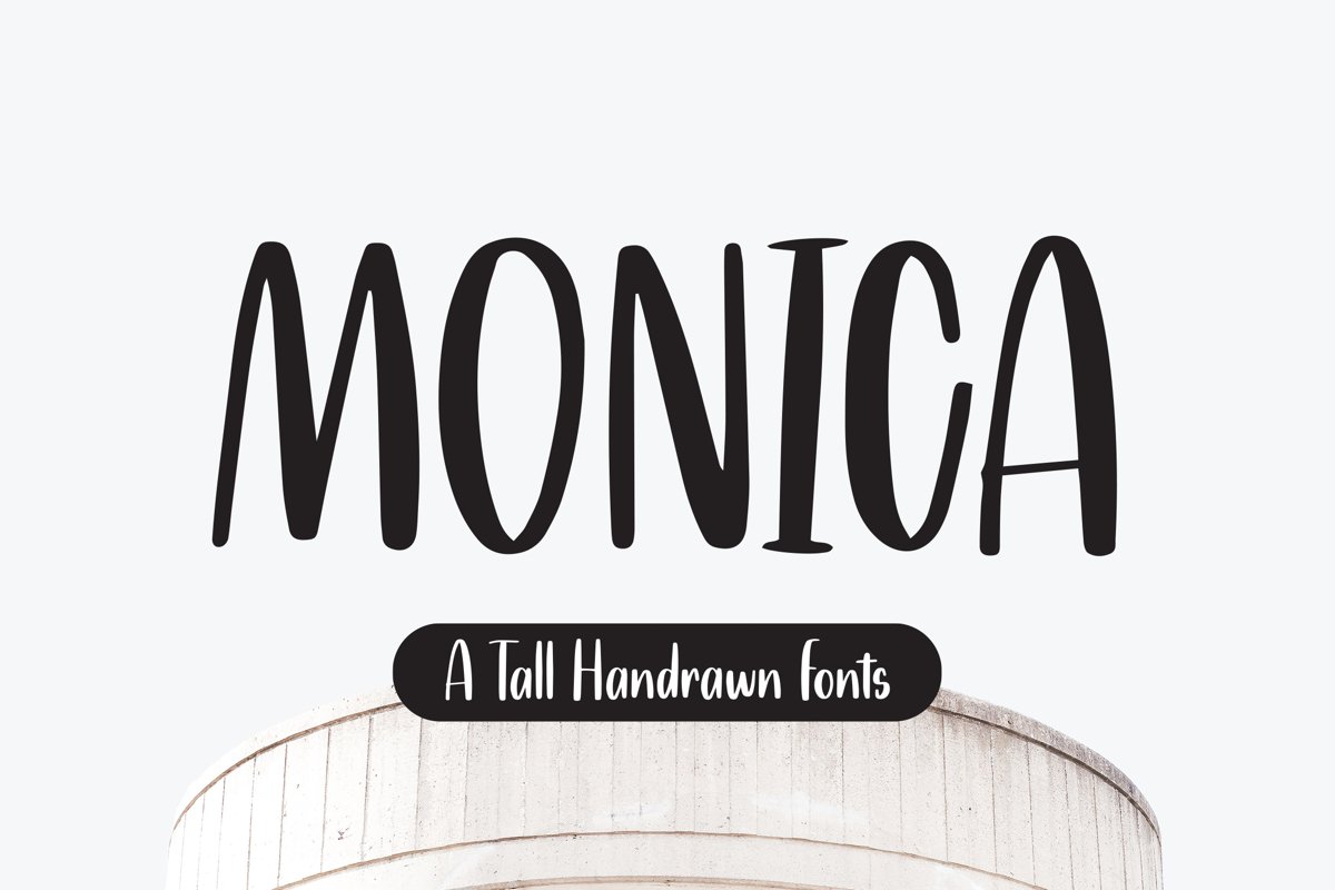 Monica - Tall Handrawn Font example image 1