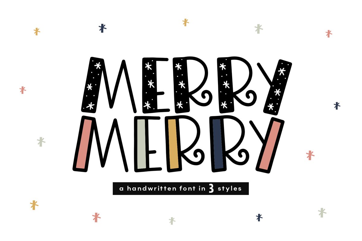 Merry Merry - A Fun Handwritten Font in Three Styles! example image 1
