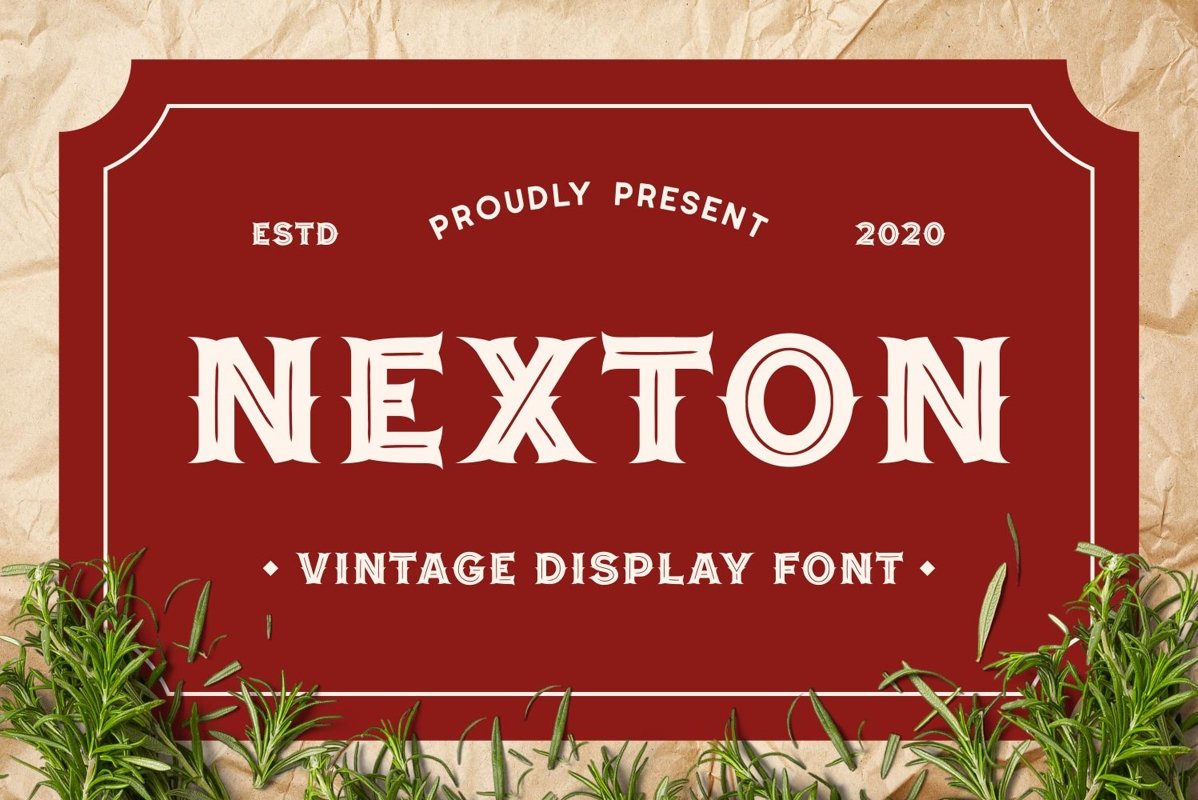 Nexton - Vintage Display Font example image 1