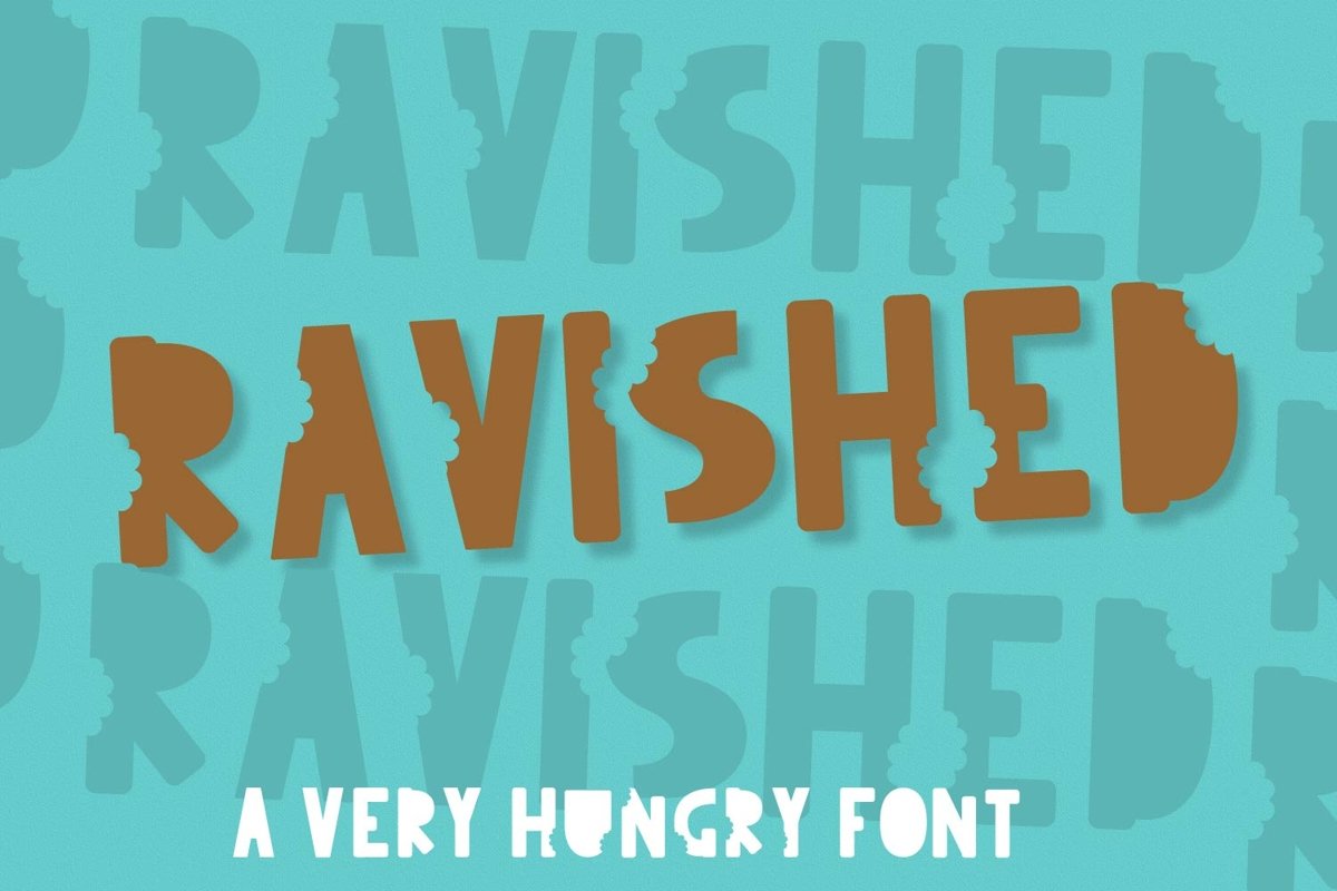 Ravished - A Very Hungry Font With A Crunch example image 1