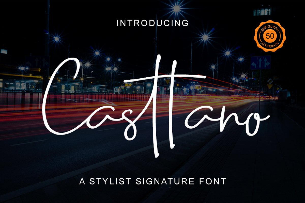 Casttano - Signature Font example image 1