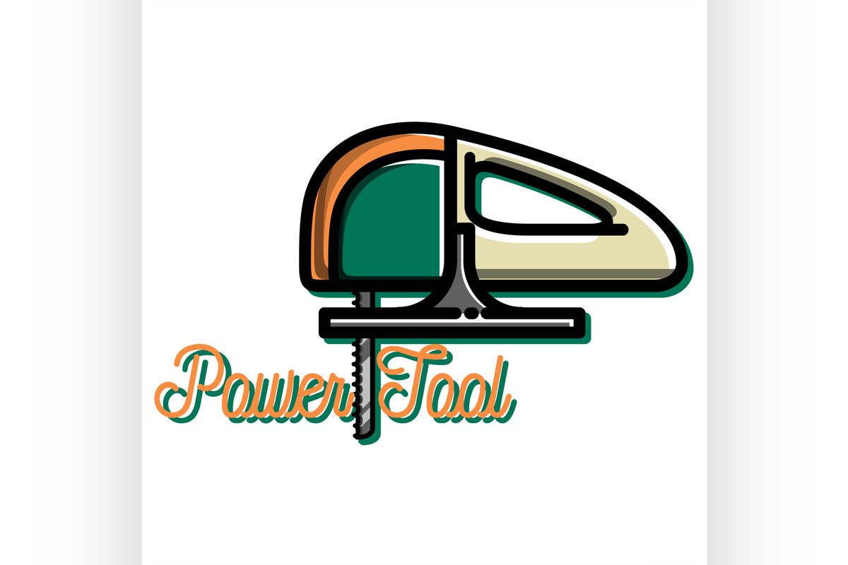 Color vintage power tools store example image 1