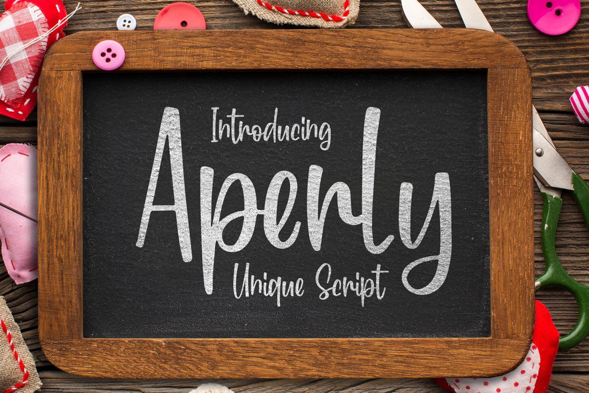 Aperly - Unique Script Font example image 1