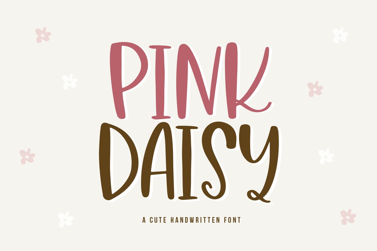 Pink Daisy - A Quirky & Chunky Handwritten Font example image 1