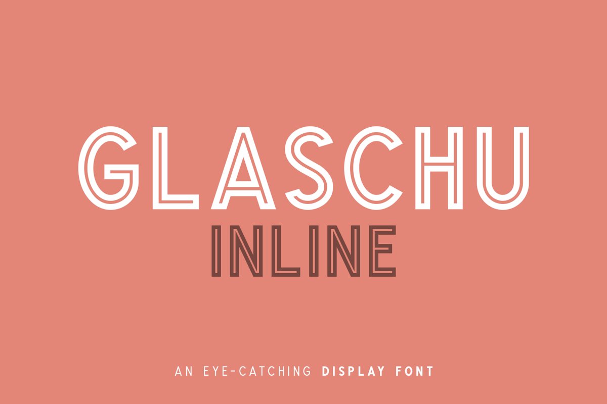 Glaschu Inline Display Font example image 1