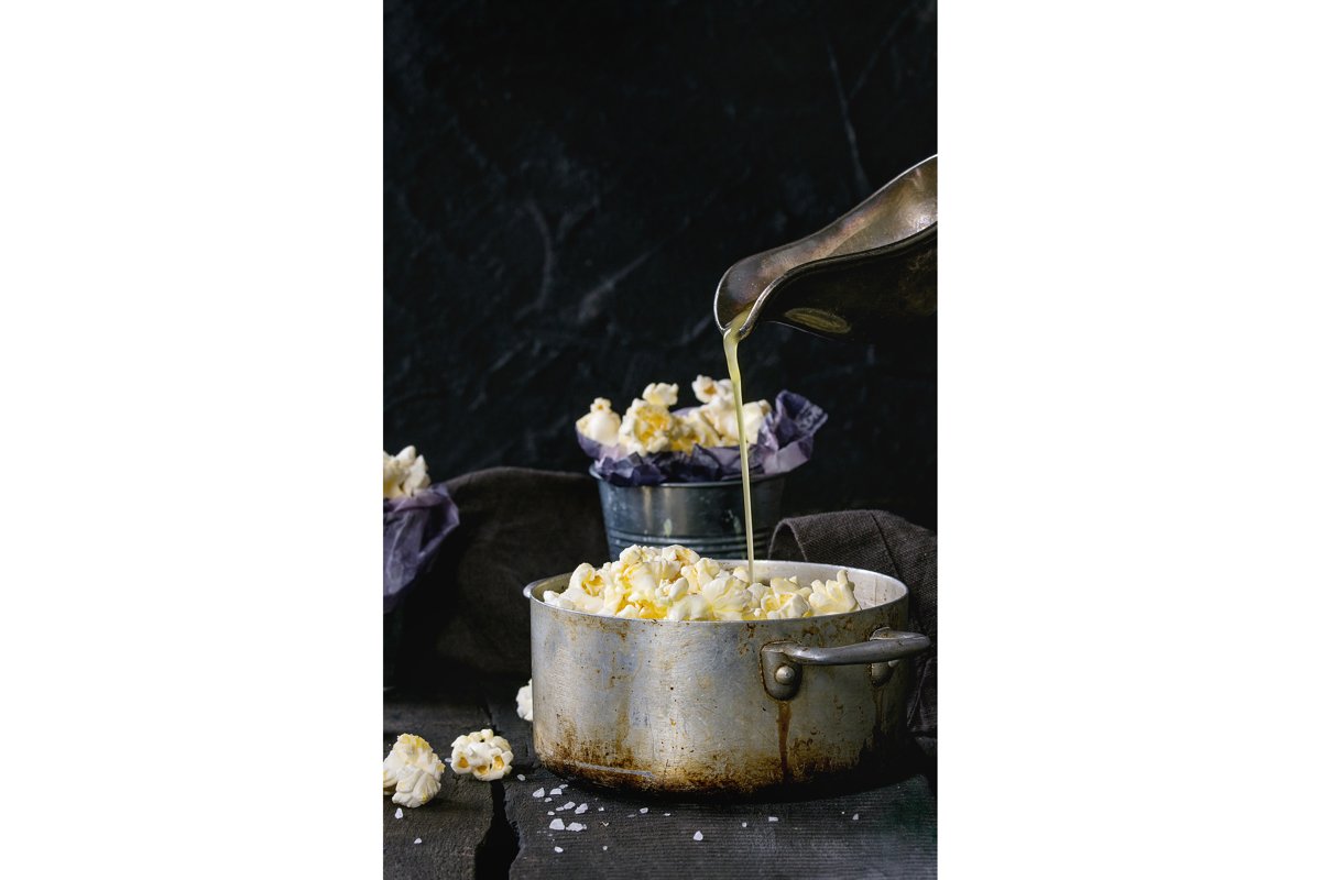 Prepared salted popcorn example image 1