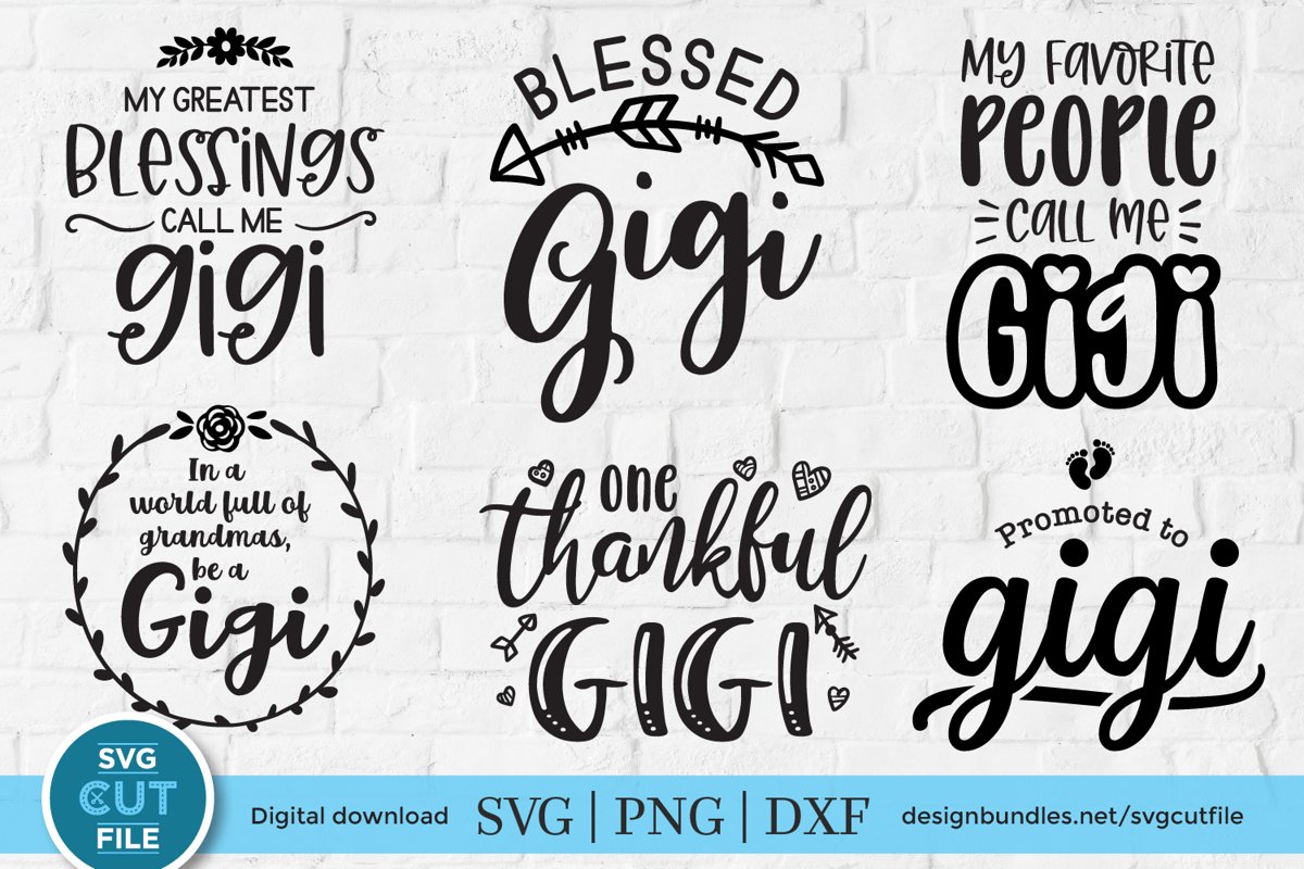 Gigi svg bundle - a grandma gigi svg bundle for crafters example image 1
