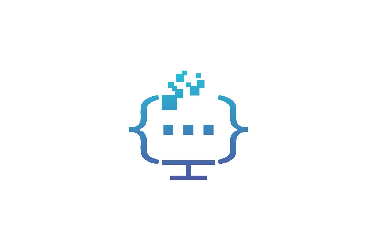 Monitor Code Logo Vector Isolated example image 1