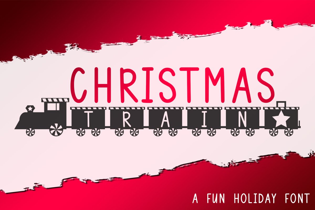 Christmas Train - A Fun Holiday Font example image 1