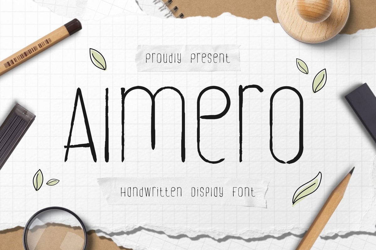 Almero Single Line Font example image 1