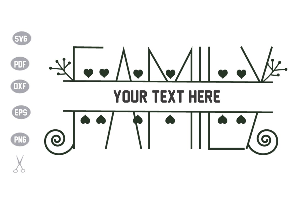 Family Split Monogram SVG example image 1