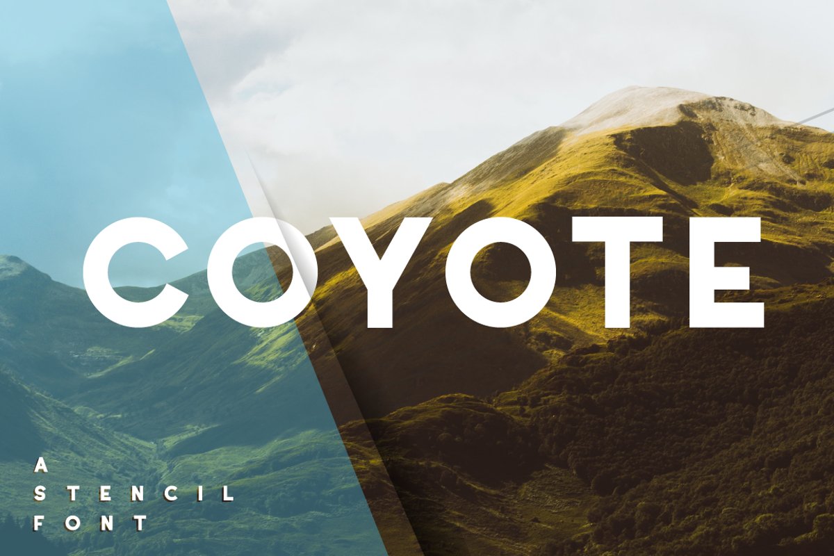 Coyote - a crazy & retro font family with optional stencils example image 1
