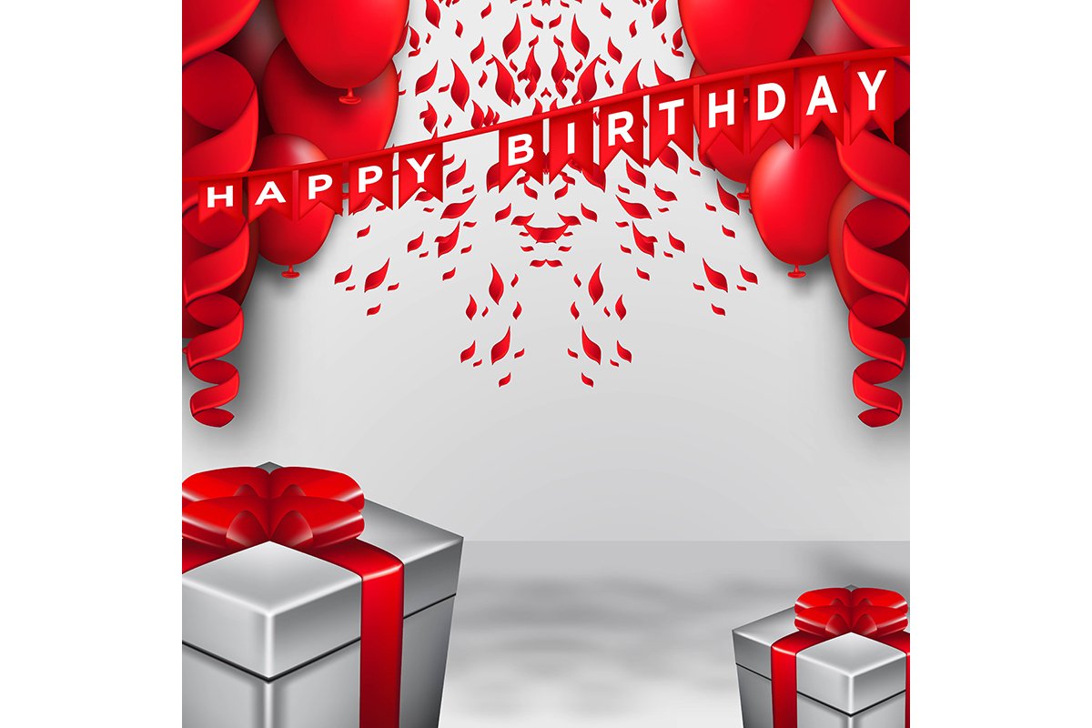 Happy Birthday celebration typography design for greeting ca example image 1
