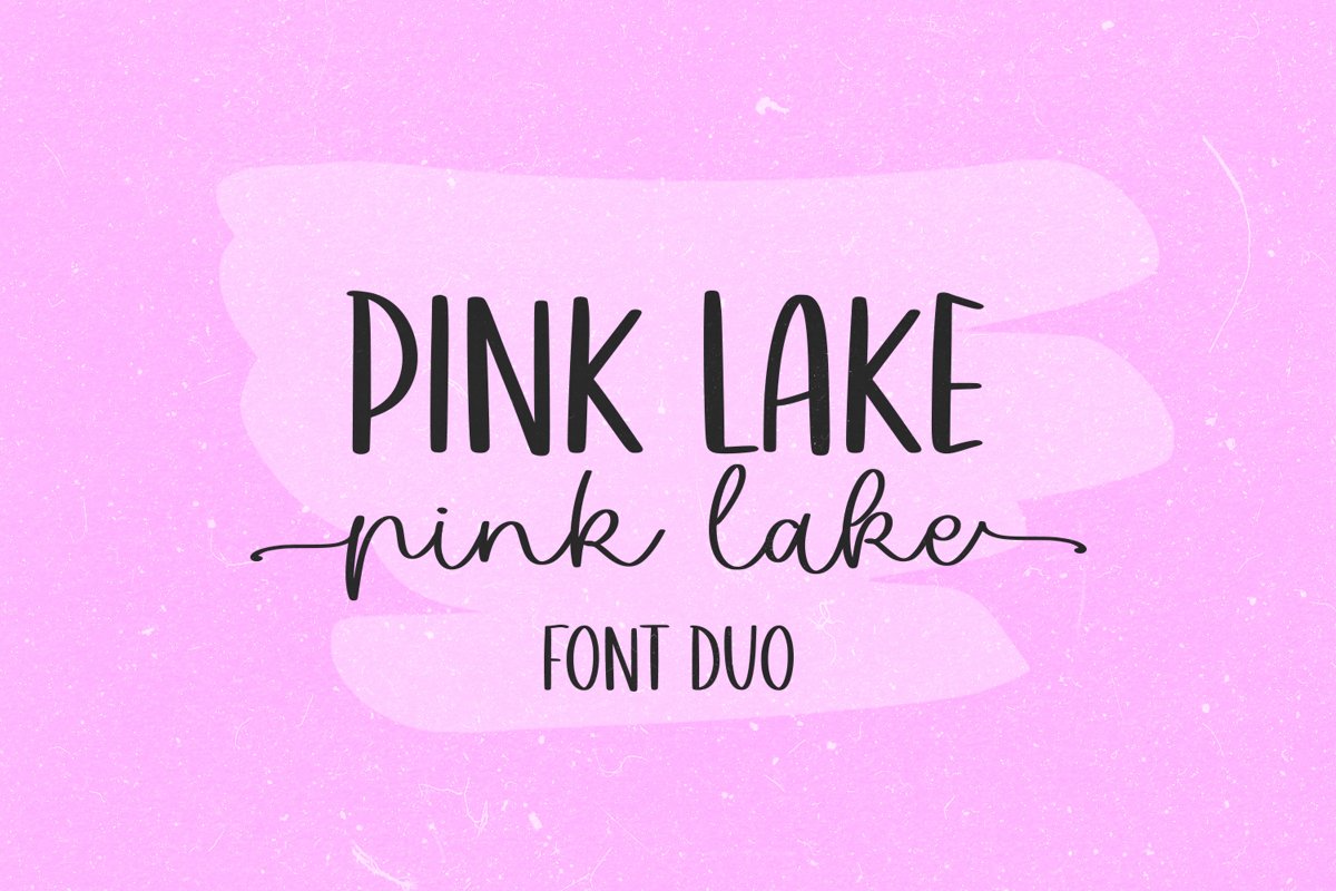 Pink Lake Font Duo example image 1