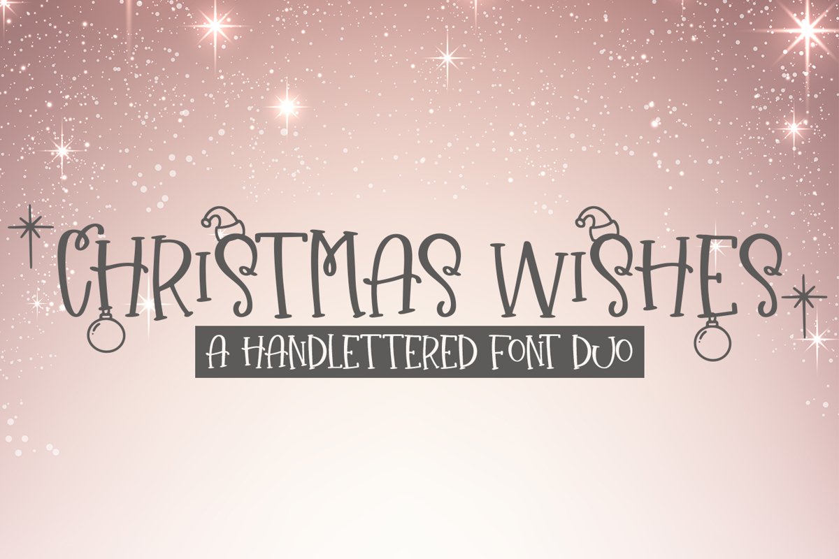 Christmas Wishes - A Christmas Handlettered Font Duo example image 1
