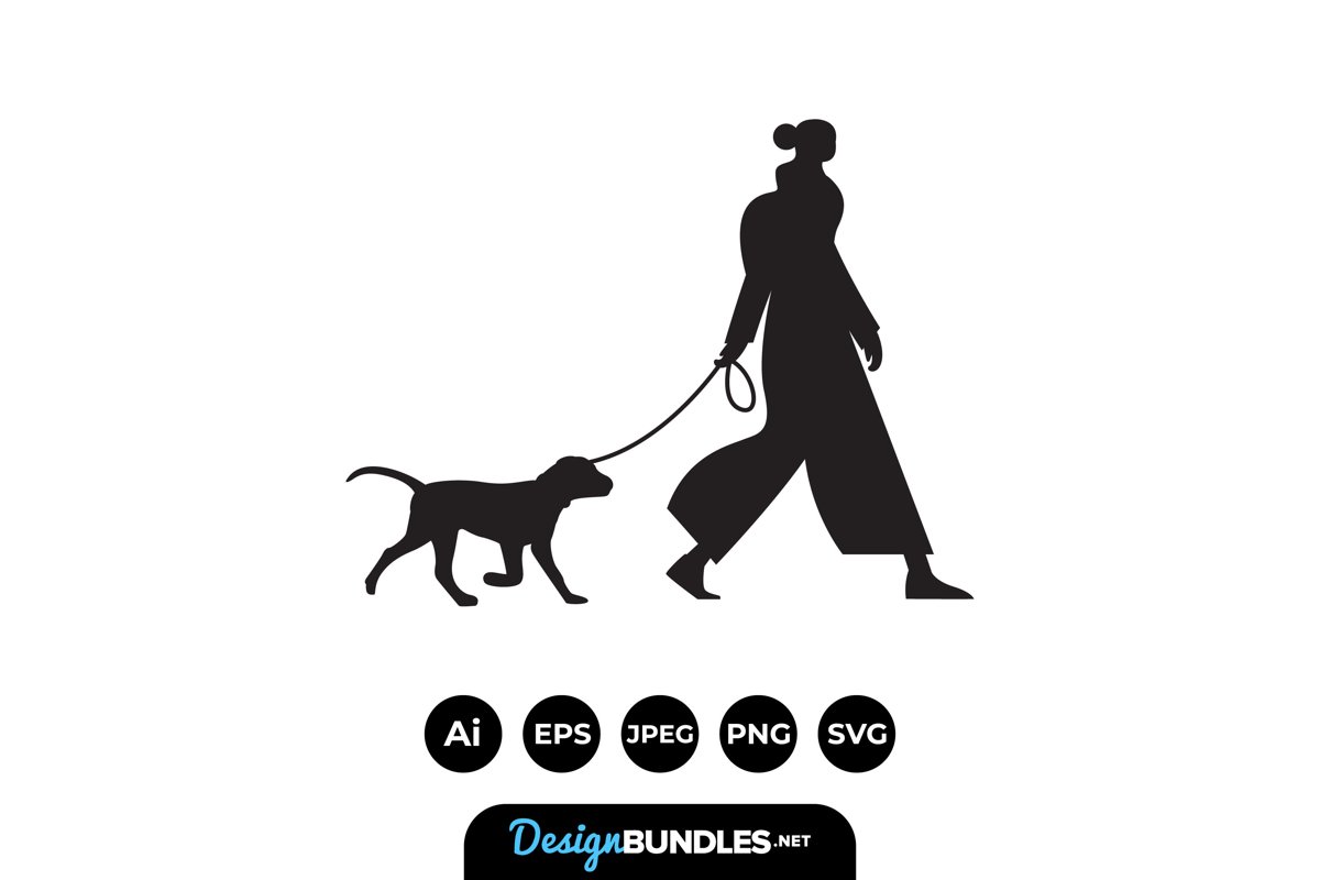 Walking The Dog Silhouttes example image 1