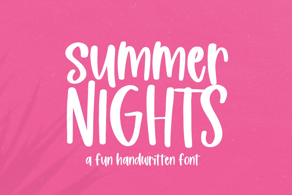 Summer Nights - A Fun Handwritten Font example image 1