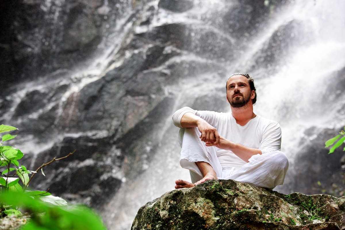 Man doing meditation yoga example image 1