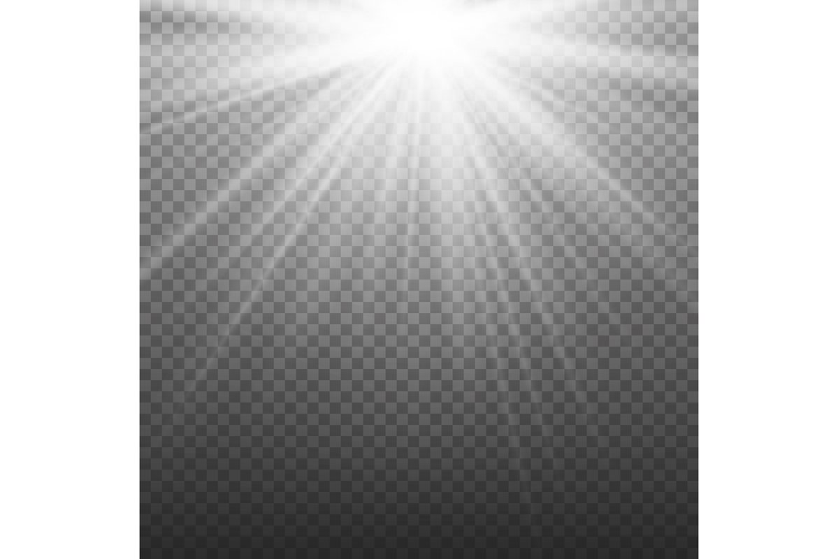 Glow Light Effect. Beam Rays Vector. Sunlight Special Lens example image 1