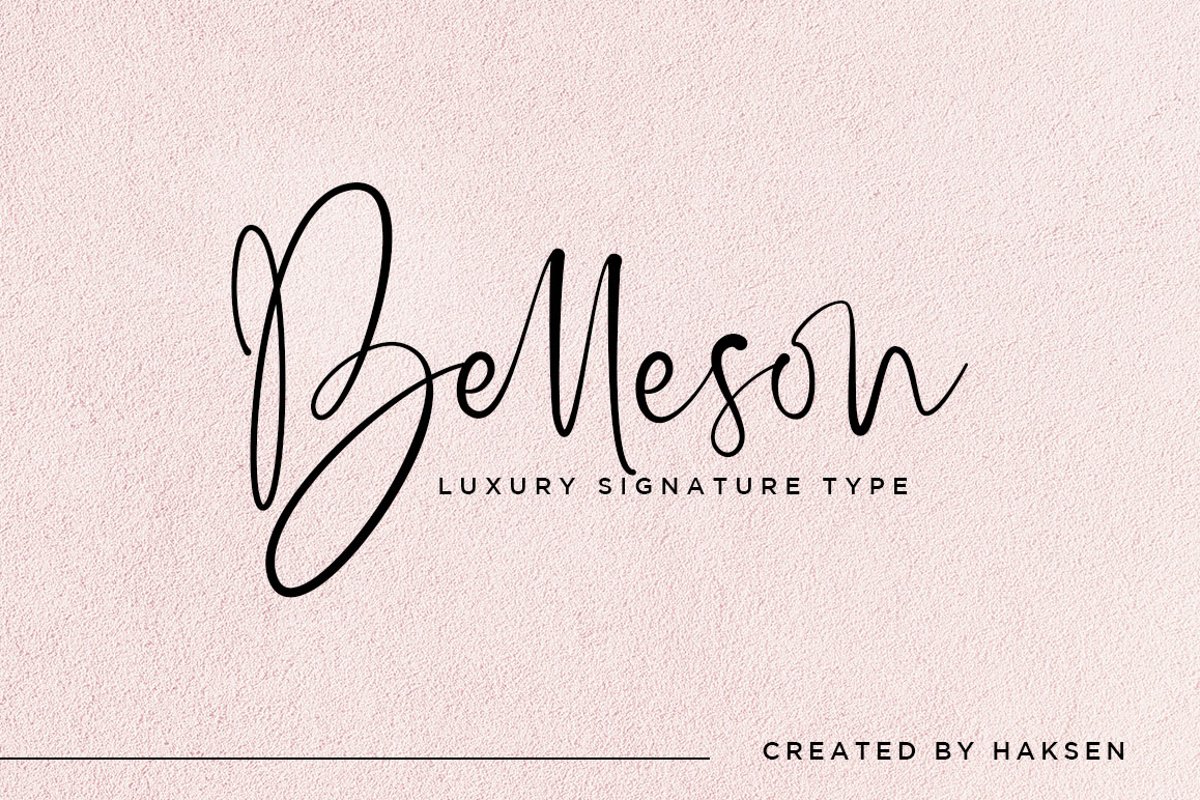 Belleson Luxury Script Type example image 1