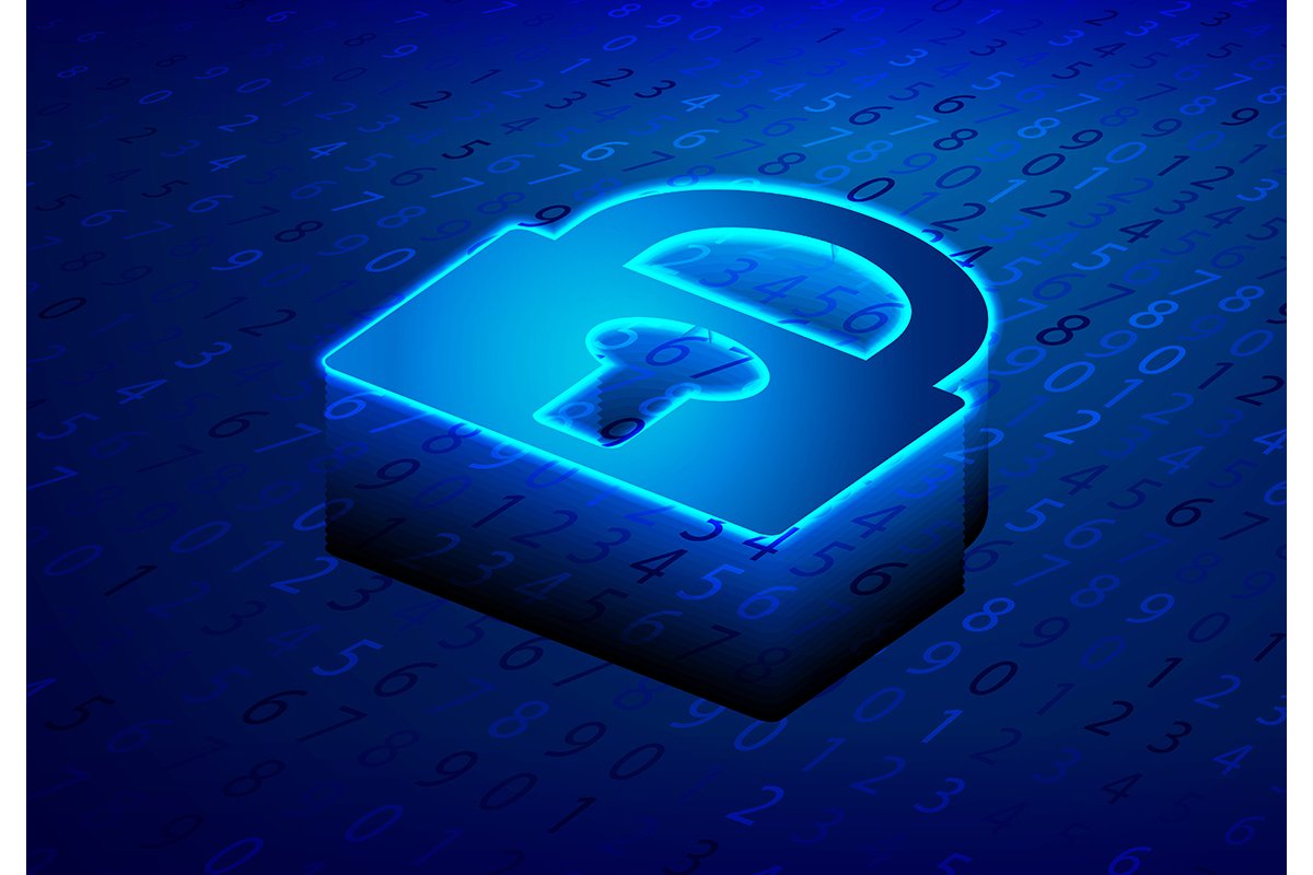 Isometric Lock, Padlock, Keyhole. Cyber security and informa example image 1
