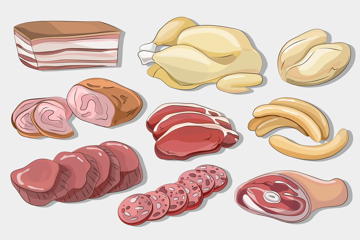 Different kinds of meat collection example image 1