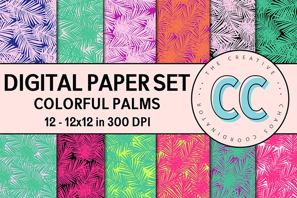 Damask Patterns - Digital Paper Pack example image 1