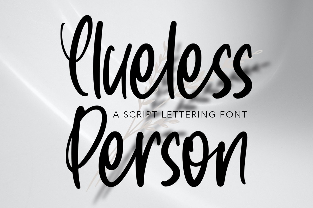 CluelessPerson - Script Lettering Font example image 1