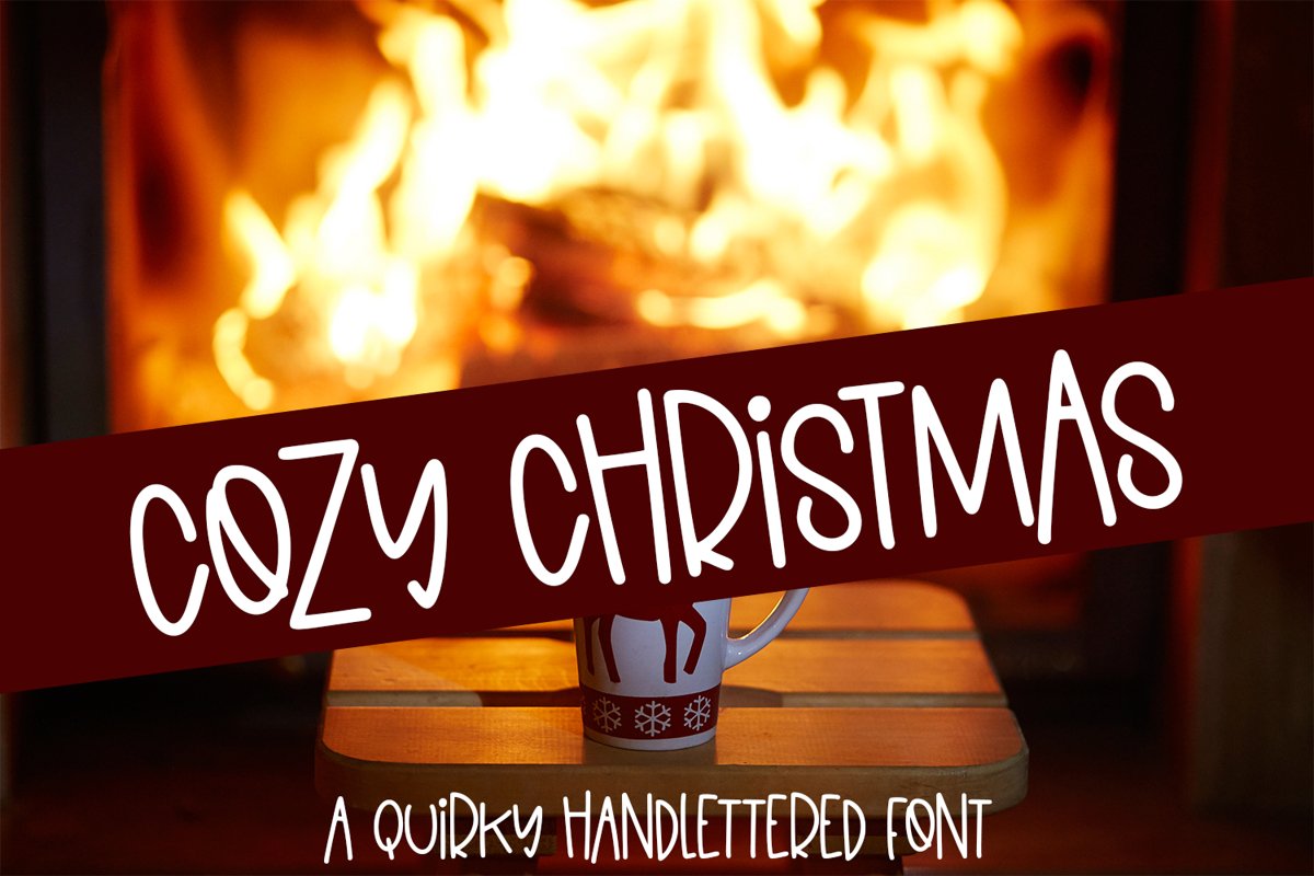 Cozy Christmas - A Quirky Hand-Lettered Font example image 1