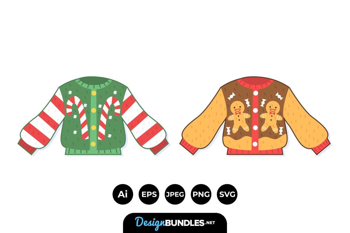 Hand Drawn Ugly Sweater example image 1