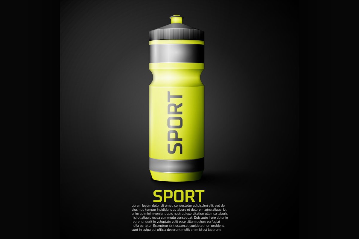 Sport nutrition drink bottle for fitness example image 1