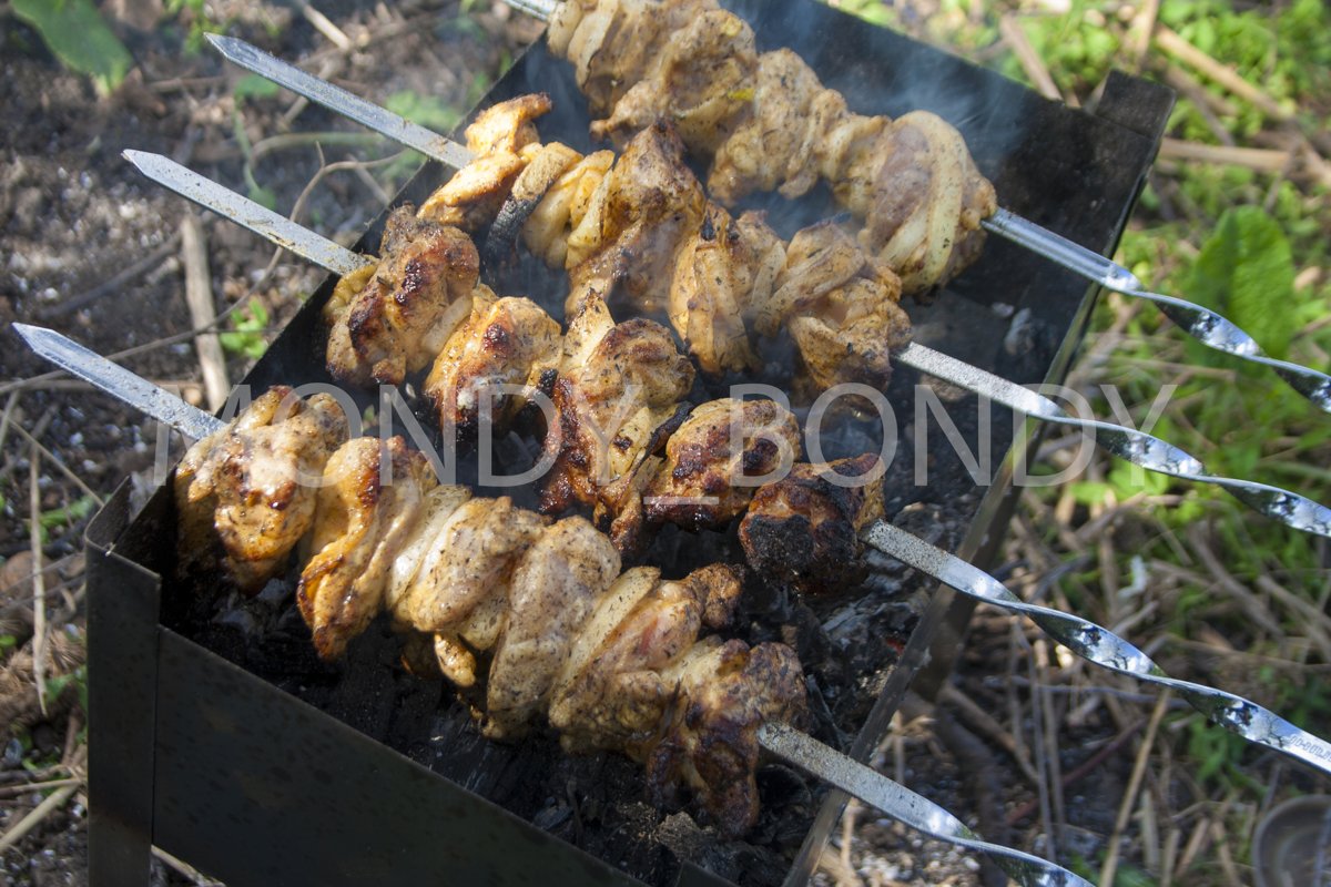 Grilled meat on the grill example image 1