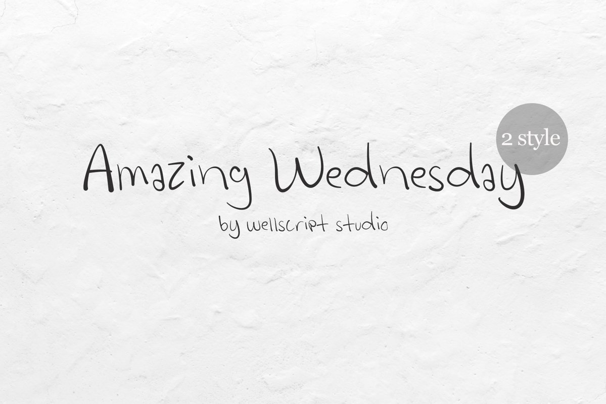 Amazing Wednesday - Handwritten Font example image 1