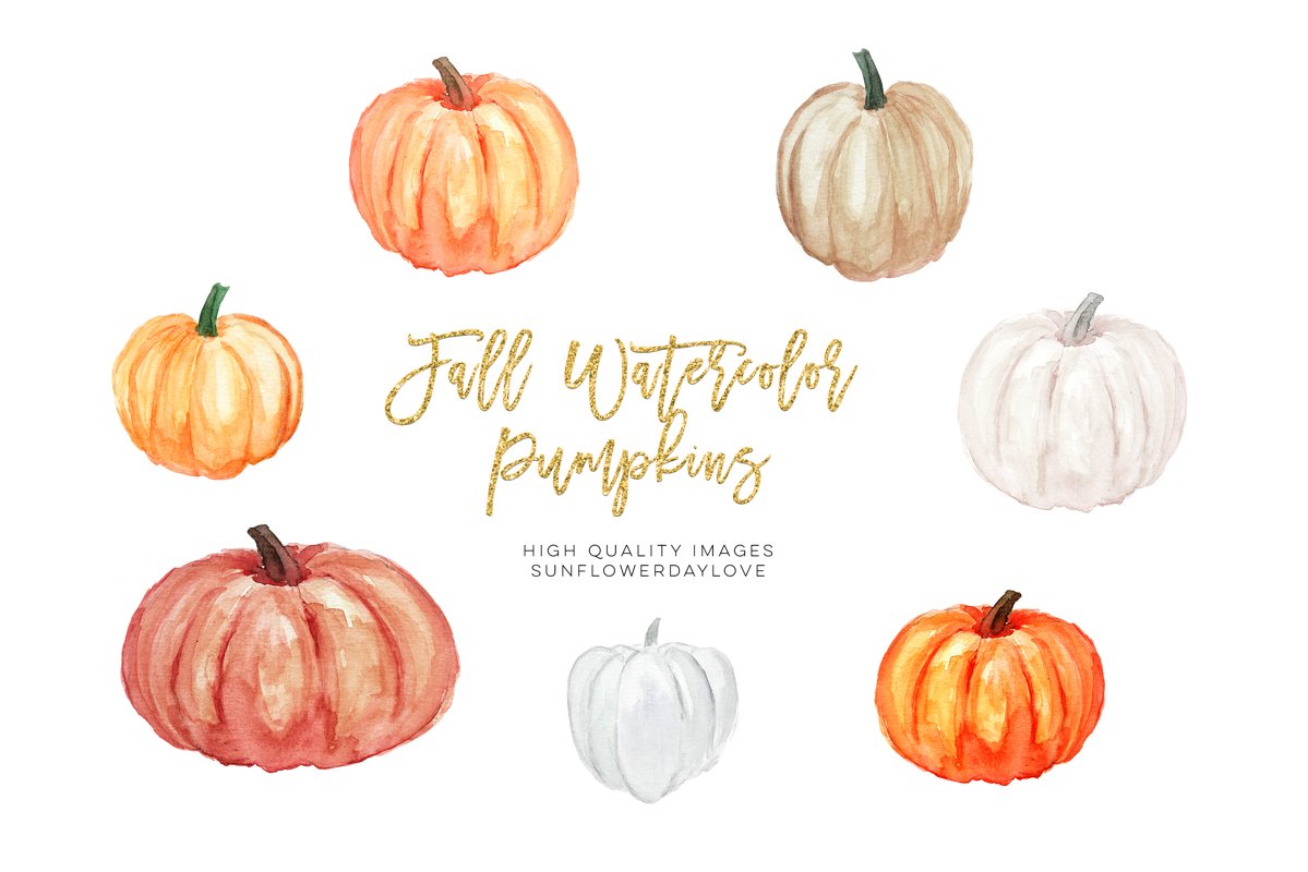 Thanksgiving pumpkin clipart, autumn, fall clipart example image 1