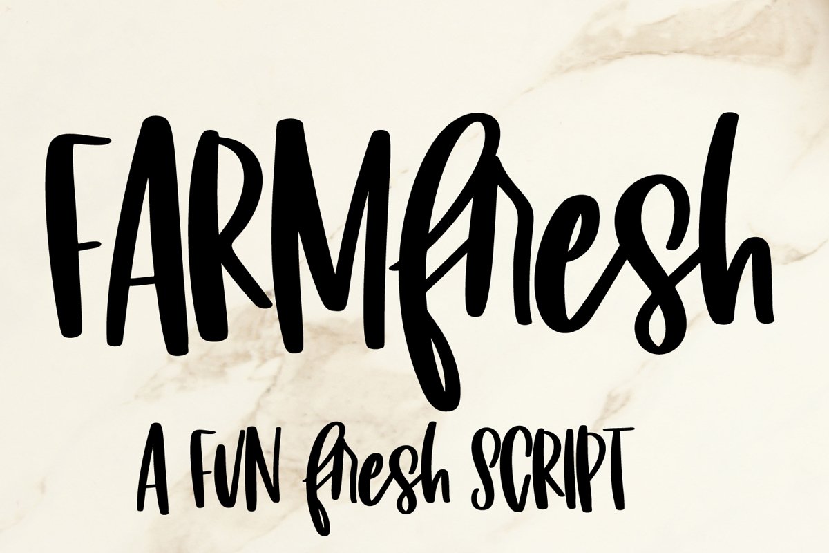 Farm Fresh - A fun fresh script example image 1