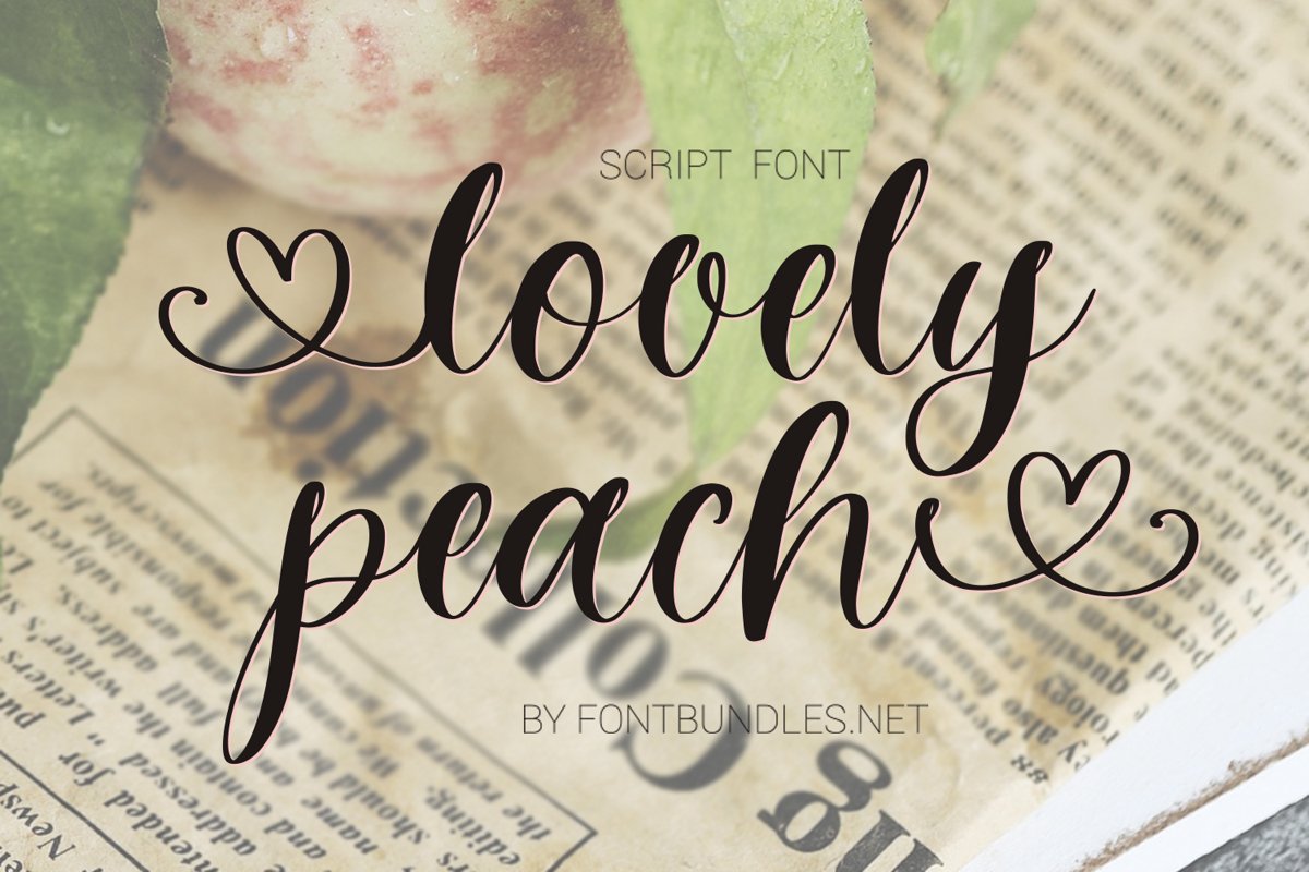 Lovely Peach Script Font example image 1