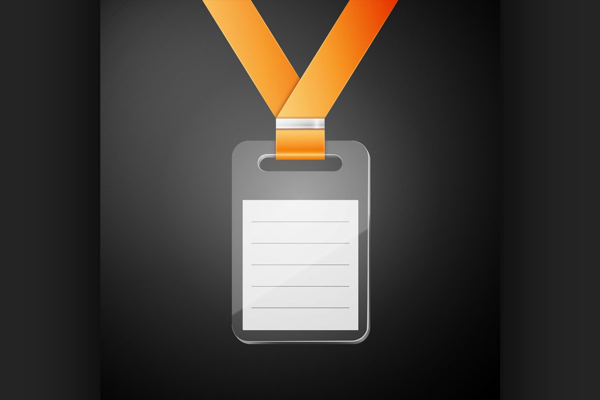 Plastic id badge example image 1