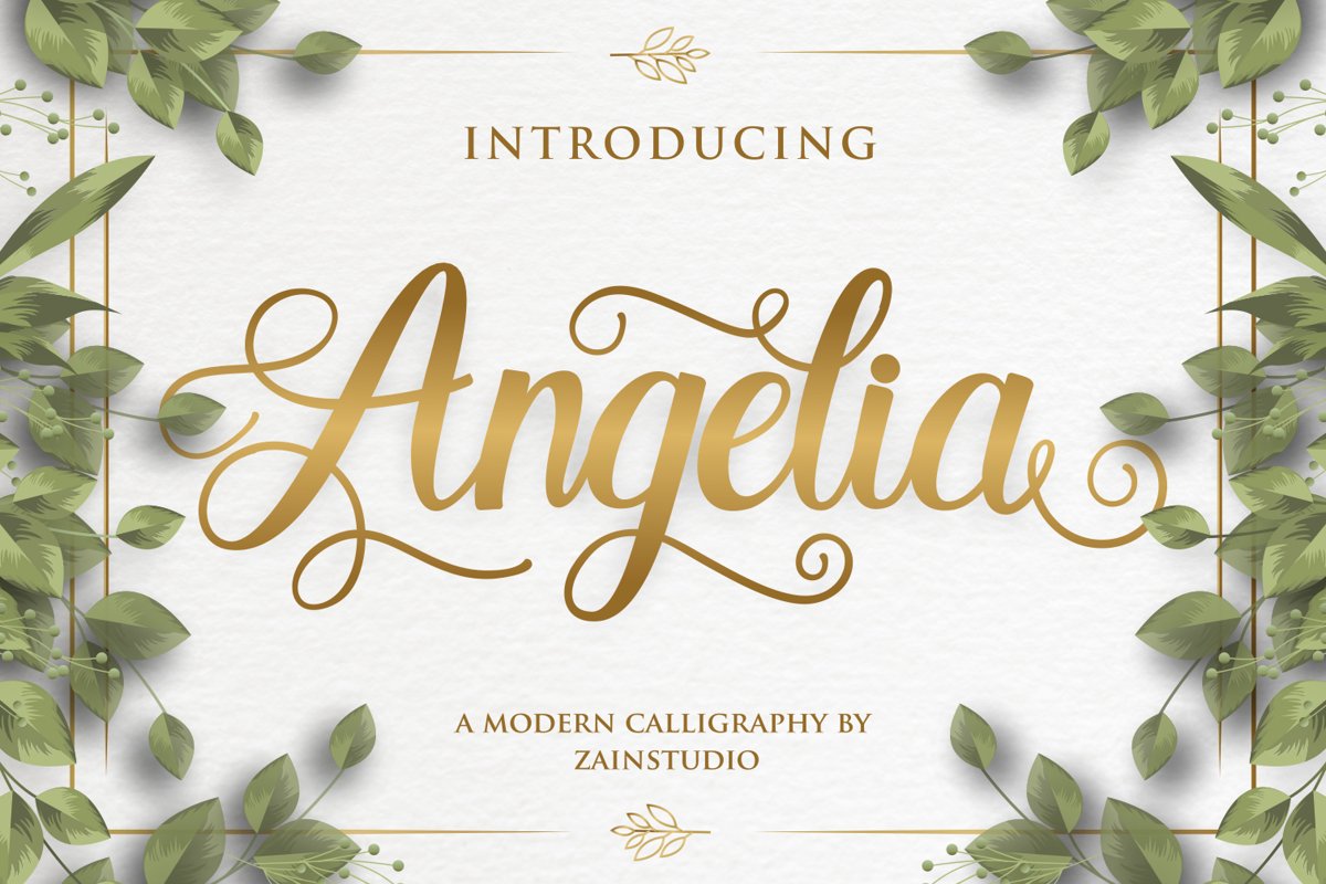 Angelia Modern Script Font example image 1