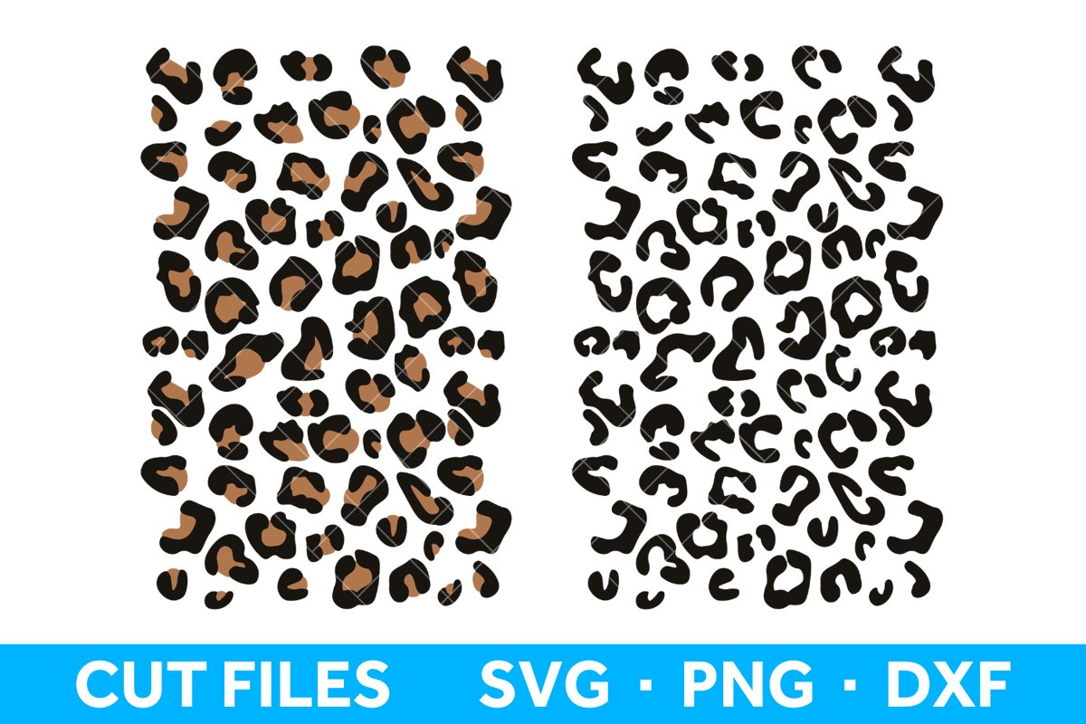Leopard Print SVG files, Cheetah Animal Print Cut Files example image 1