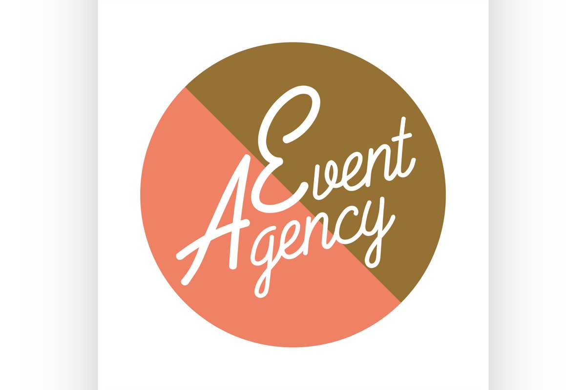 Color vintage event agency emblem example image 1