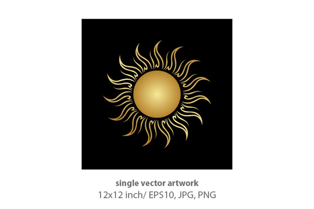 golden sun - single vector artwork example image 1